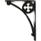 Ekena Millwork Crawley Wrought Iron Bracket, (Triple center brace), Antiqued Warm Silver 2"W x 5 1/2"D x 8"H BKTM02X05X08TCRAWS - alternate 6